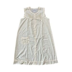 Vtg Sindrella Lt Yellow Sleeveless Nightgown Ruffle Romantic Cottagecore  Sz L